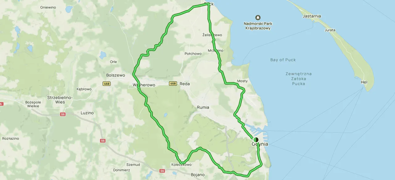 Trasa rowerowa Gdańsk Gdynia