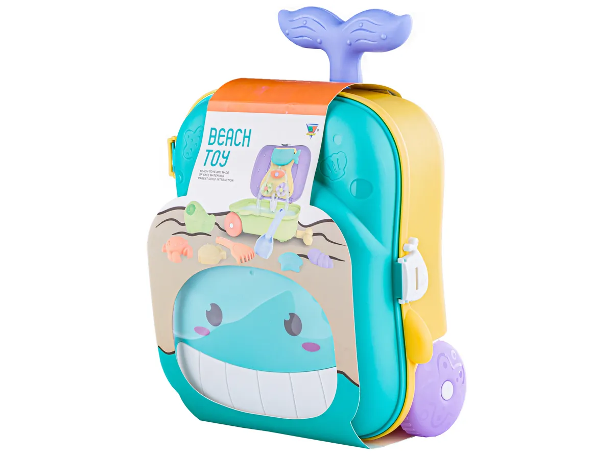 Spakowana walizka z akcesoriami dla dziecka na plażę