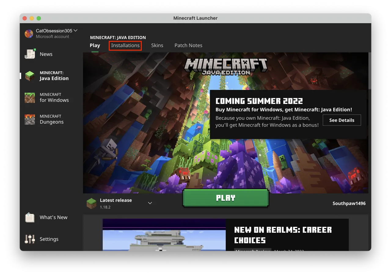 Minecraft launcher update process