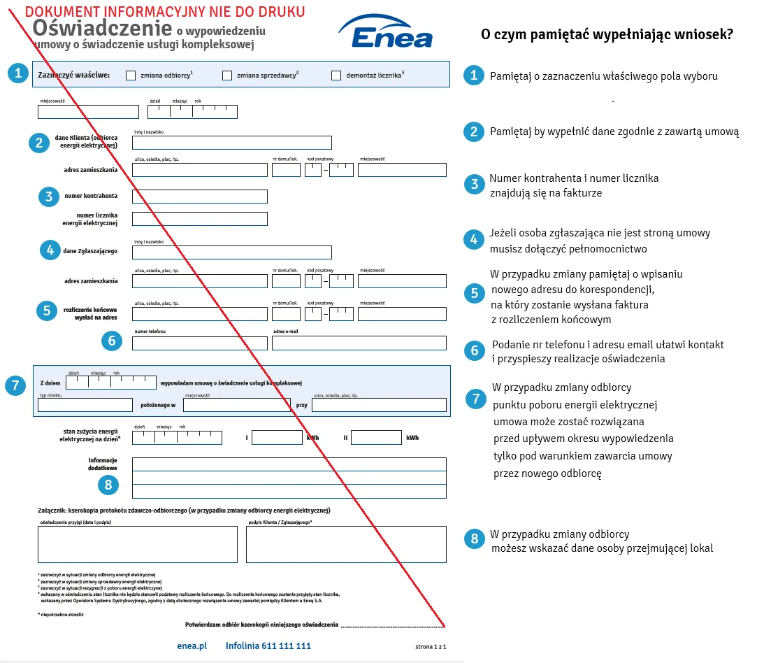 formularz wniosek Enea U-DO