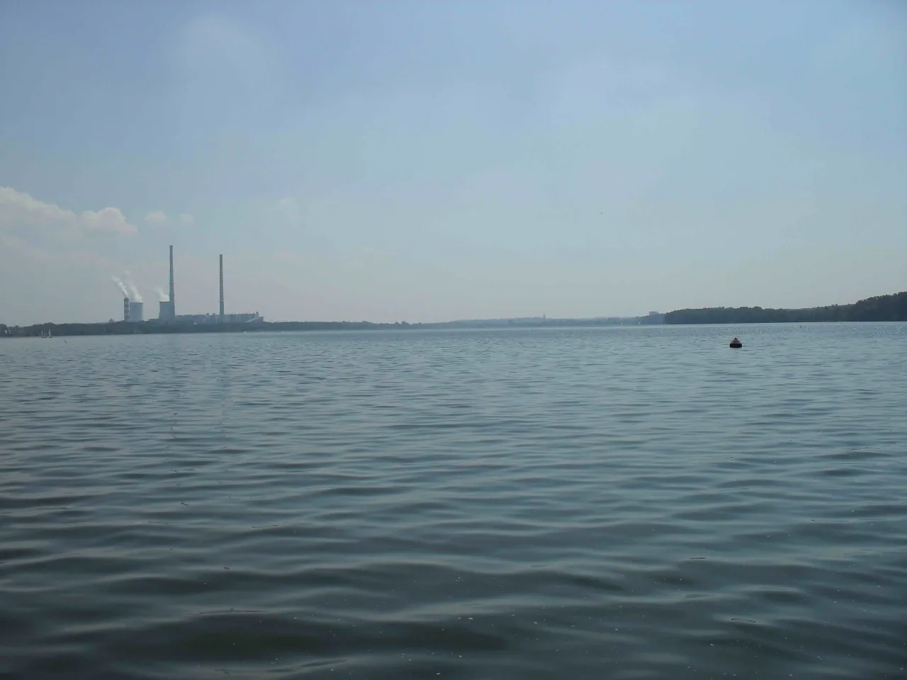 Zbiornik Rybnicki elektrownia widok z g&oacute;ry