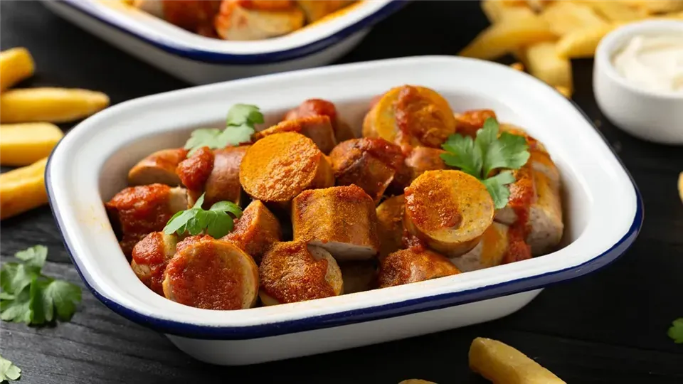 Zdjęcie Pyszna kiełbasa curry w 30 minut - łatwy przepis na currywurst