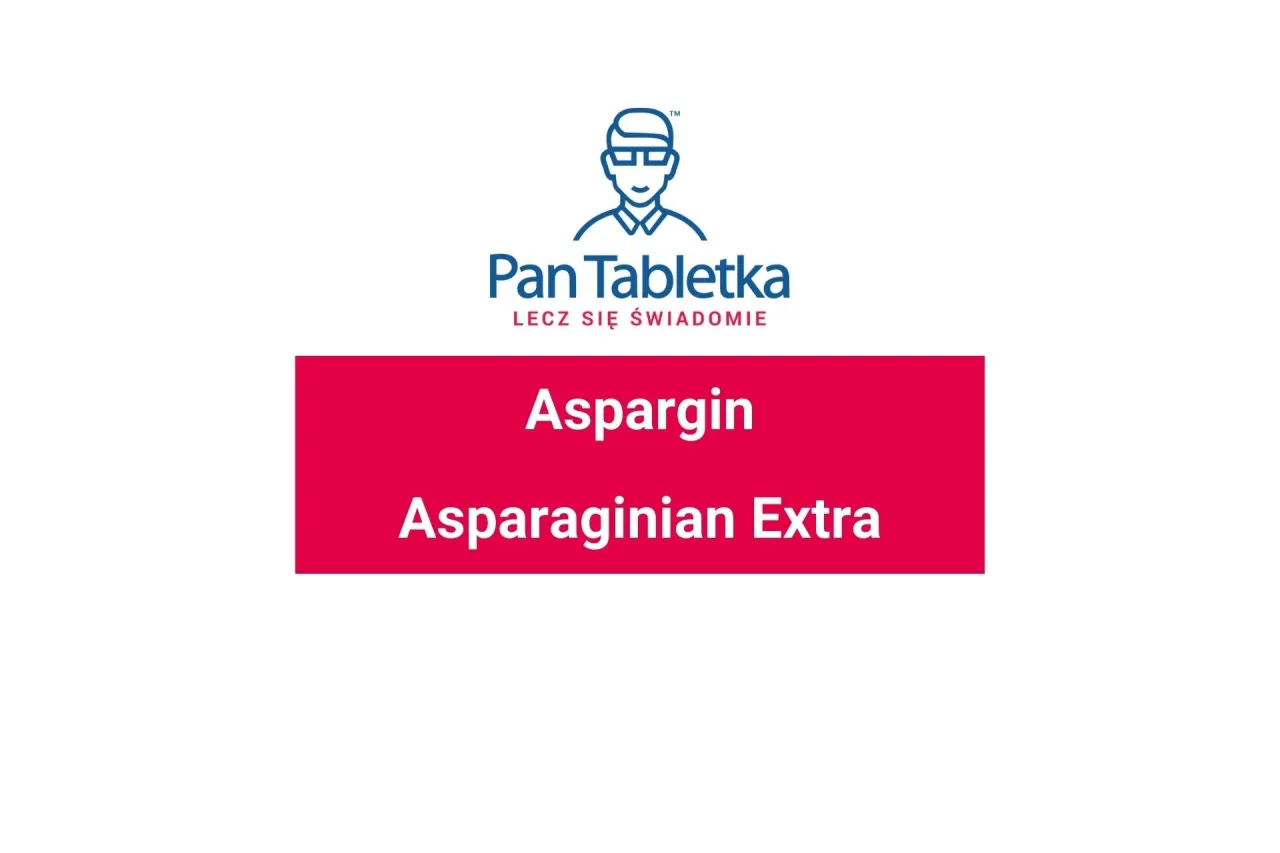 Aspargin lek a Asparaginian suplement por&oacute;wnanie opakowań