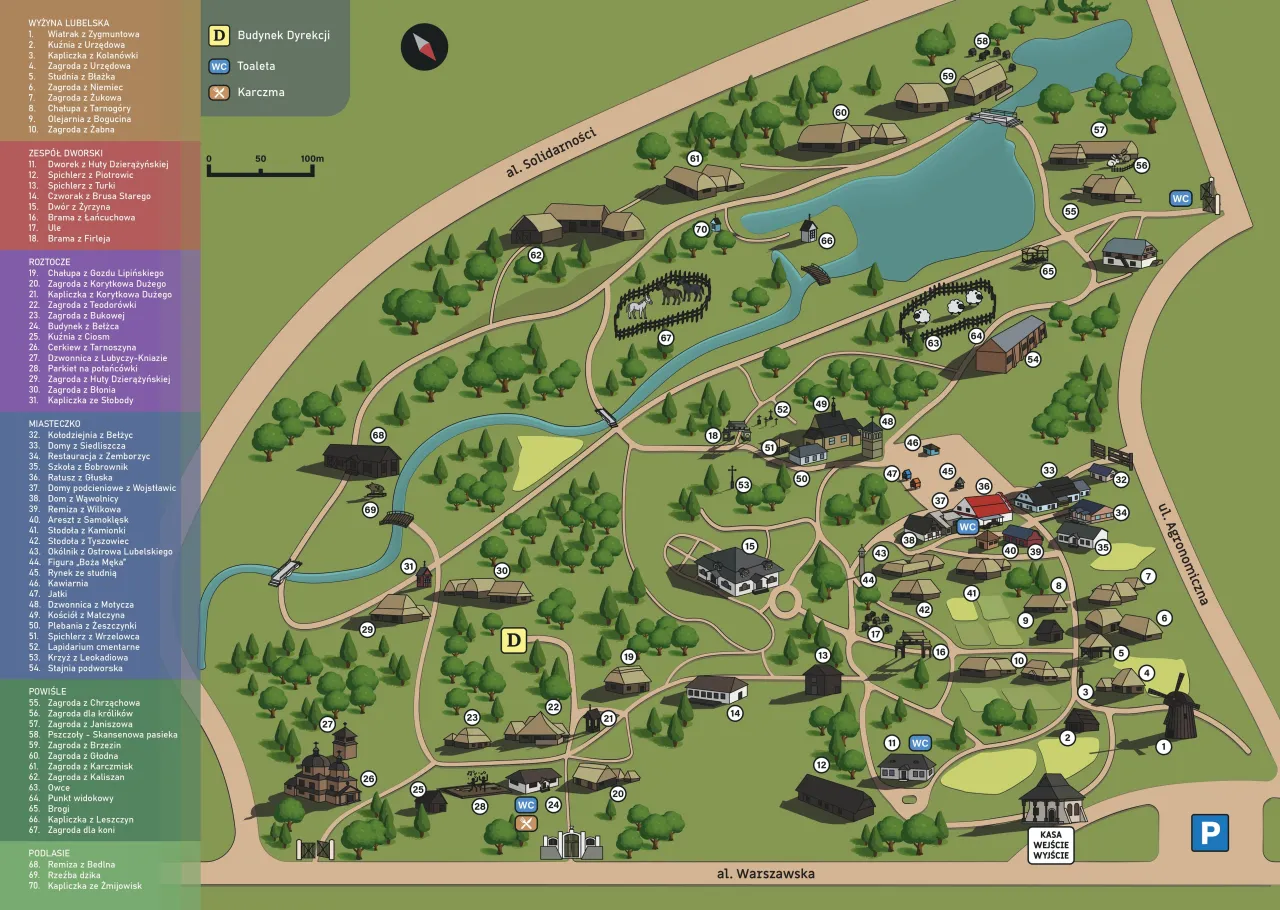 Mapa lokalizacji Skansenu w Nagawkach