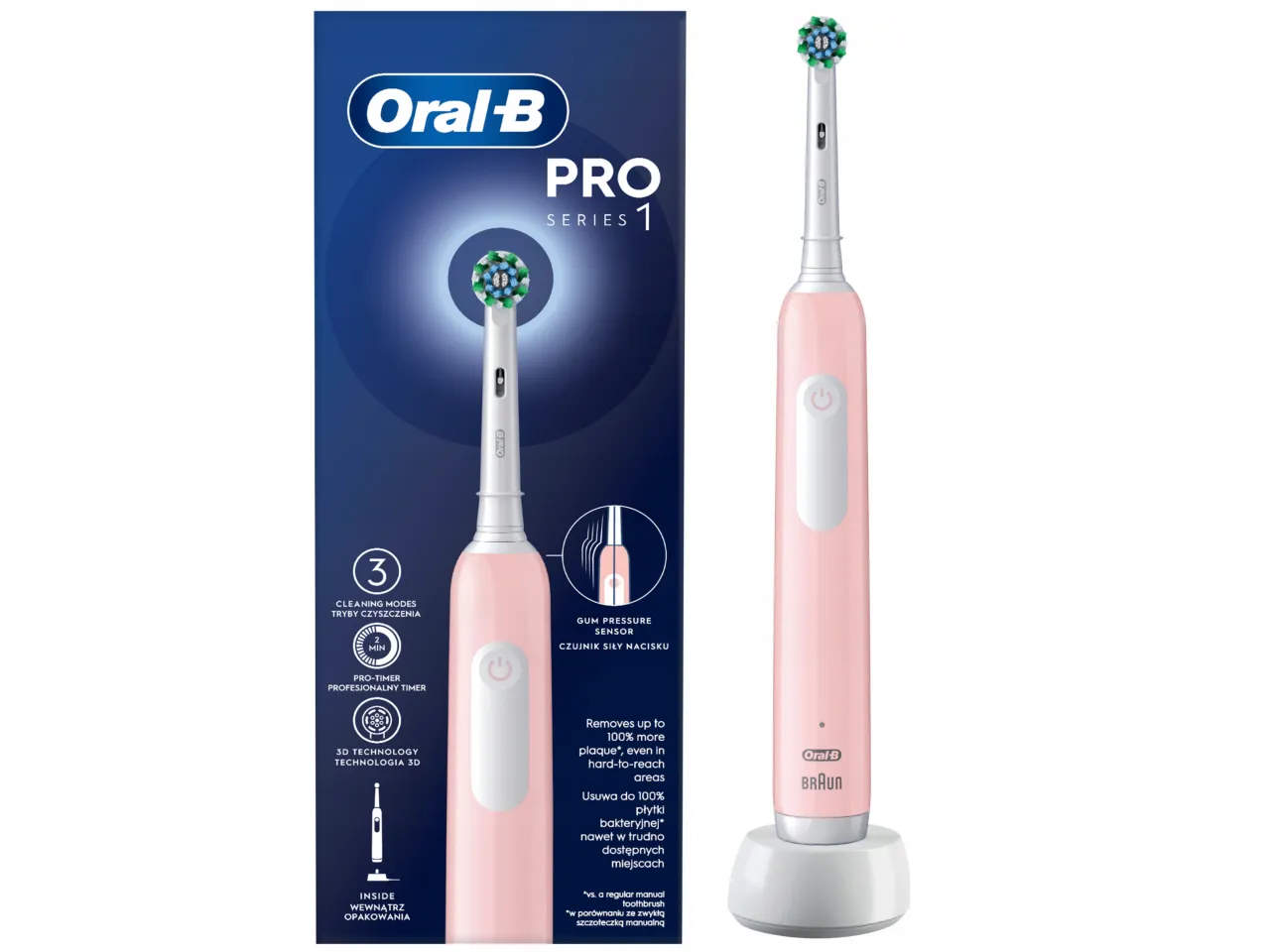 Funkcje szczoteczki sonicznej, czujnik nacisku, tryby pracy, bateria