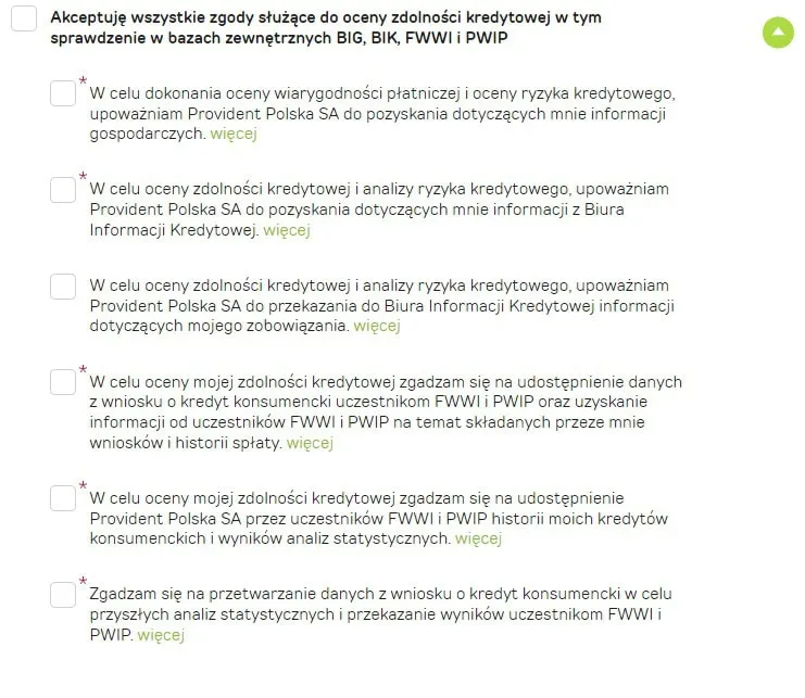 proces wnioskowania o pożyczkę online Provident