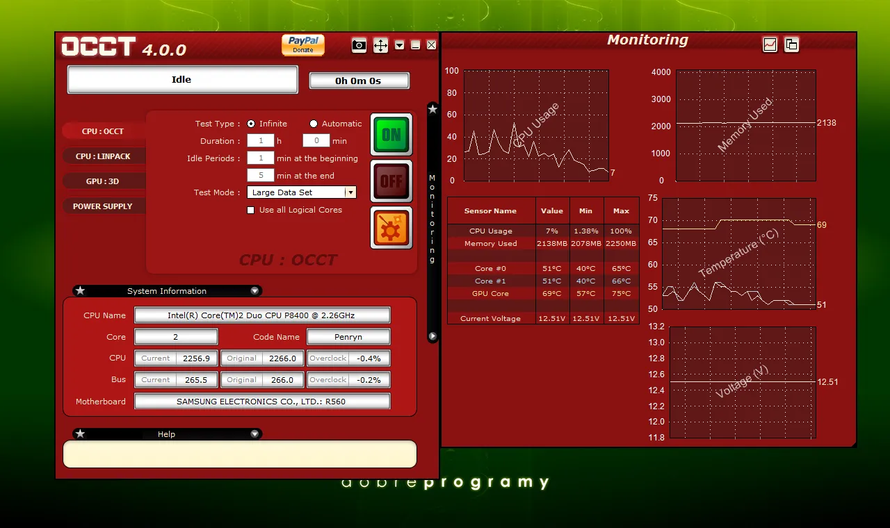 program do monitorowania napięć pc