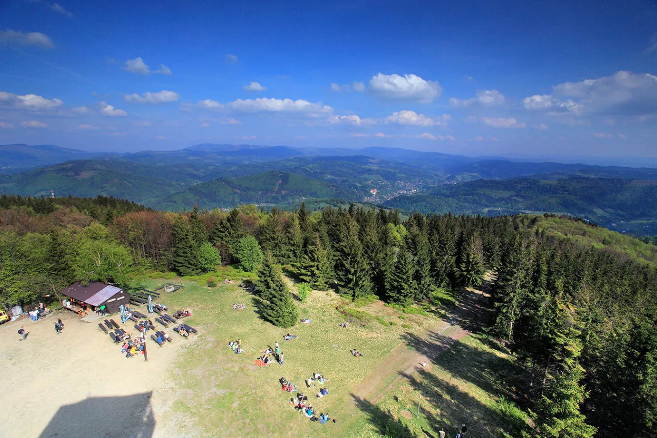 Wieża widokowa Czantoria panorama