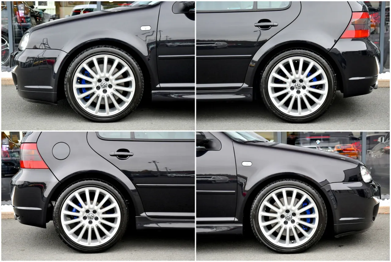 Volkswagen Golf IV R32 na stacji benzynowej