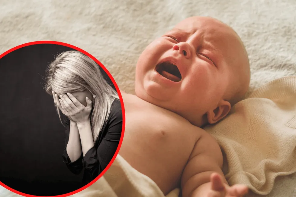 noworodek w ramionach zatroskanej mamy