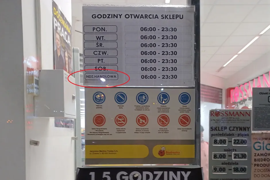 Godziny otwarcia Biedronka Krynica Morska lato