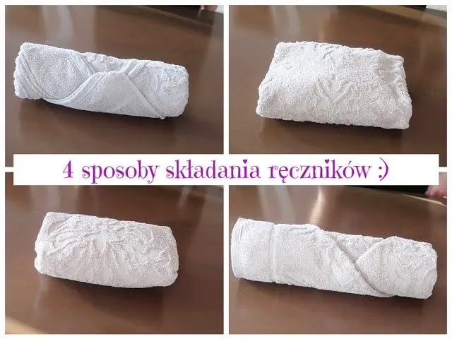 różne metody składania ręczników w hotelu