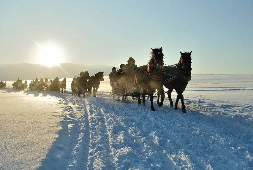 kulig w Beskidzie Niskim