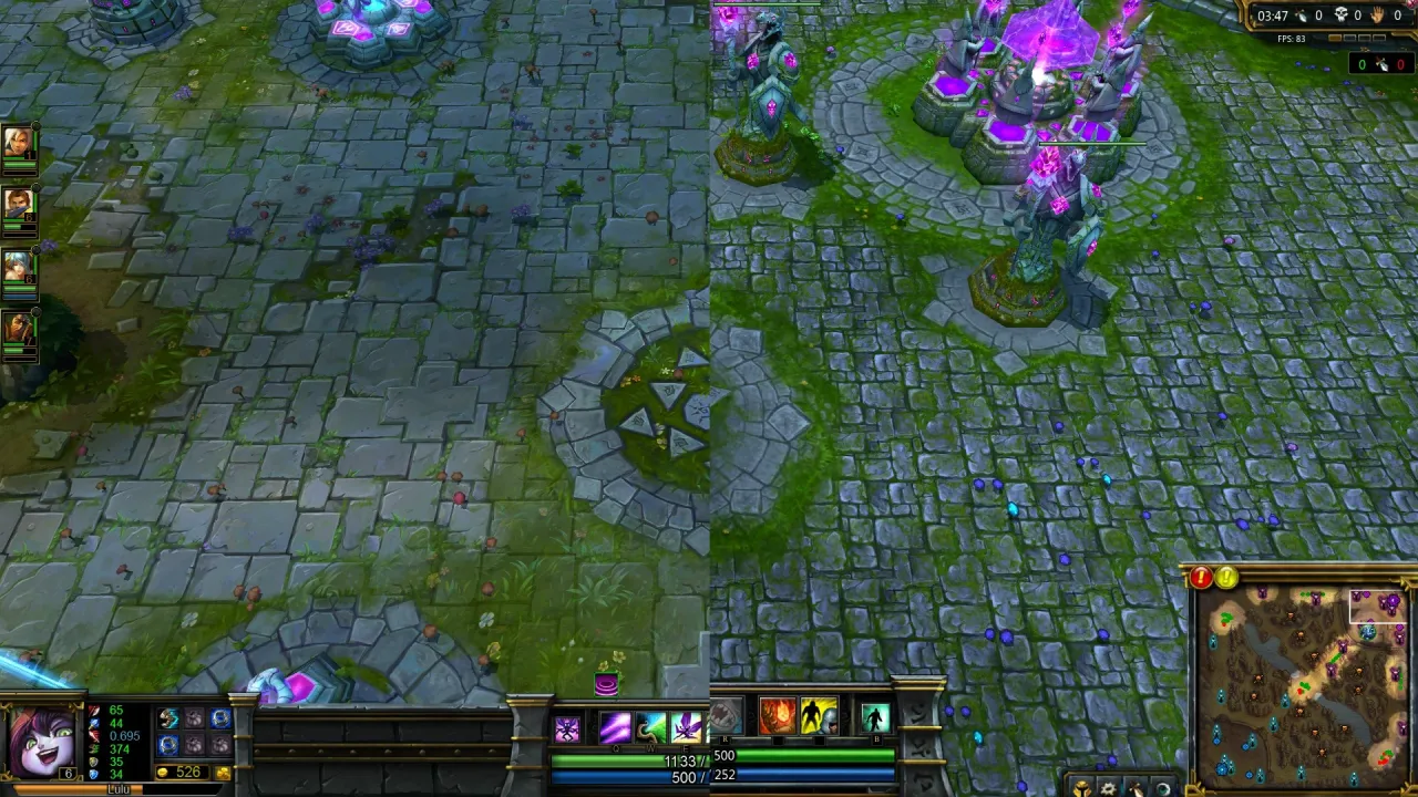 League of Legends Summoner's Rift mapa i bohaterowie