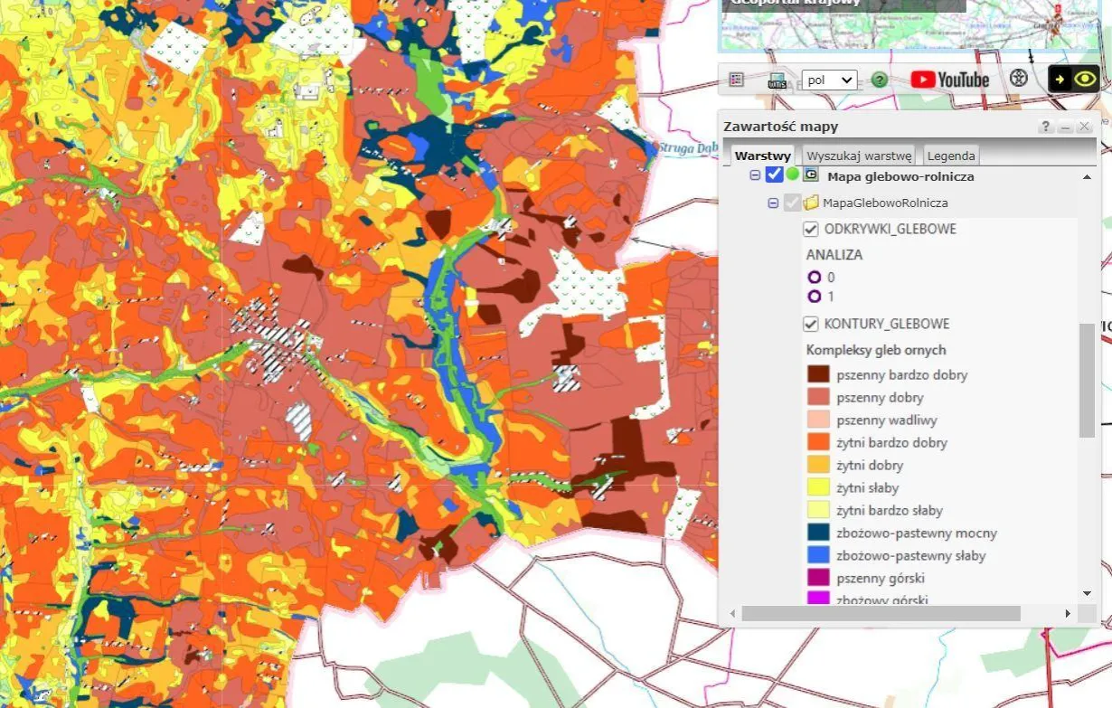 Mapa klasyfikacji gruntów rolnych w Polsce
