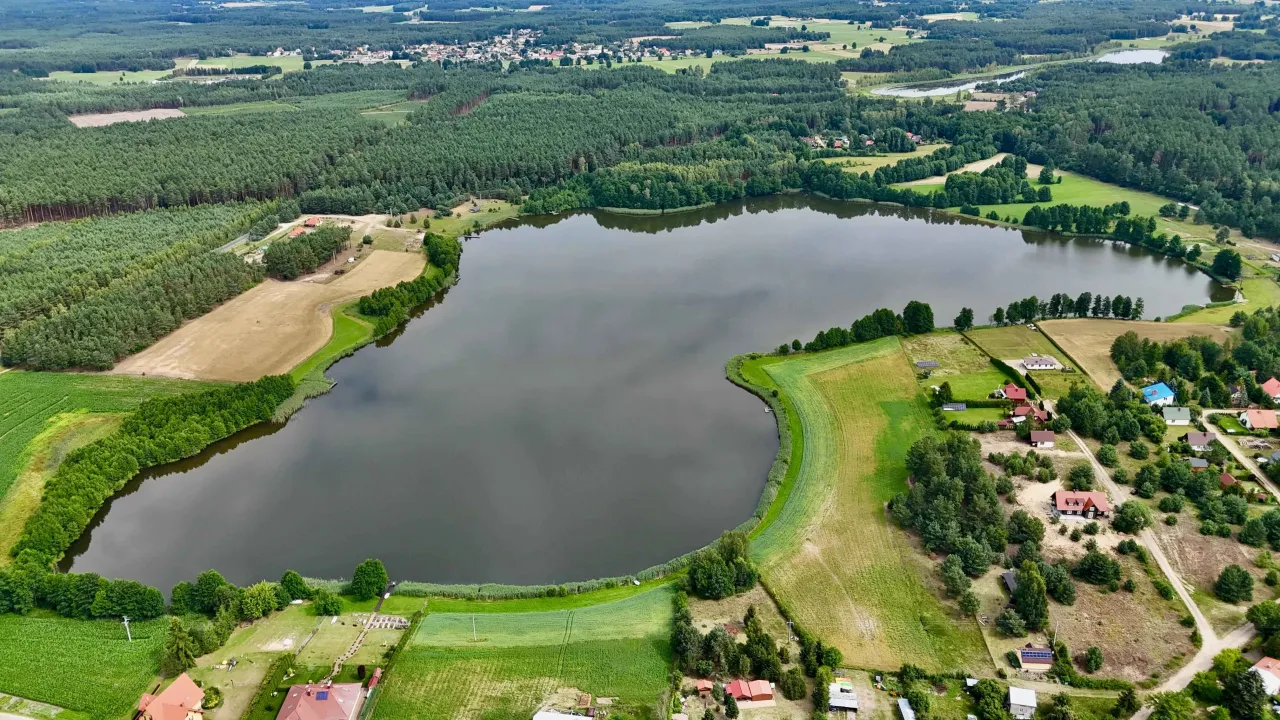 Jezioro Krasne widok z lotu ptaka