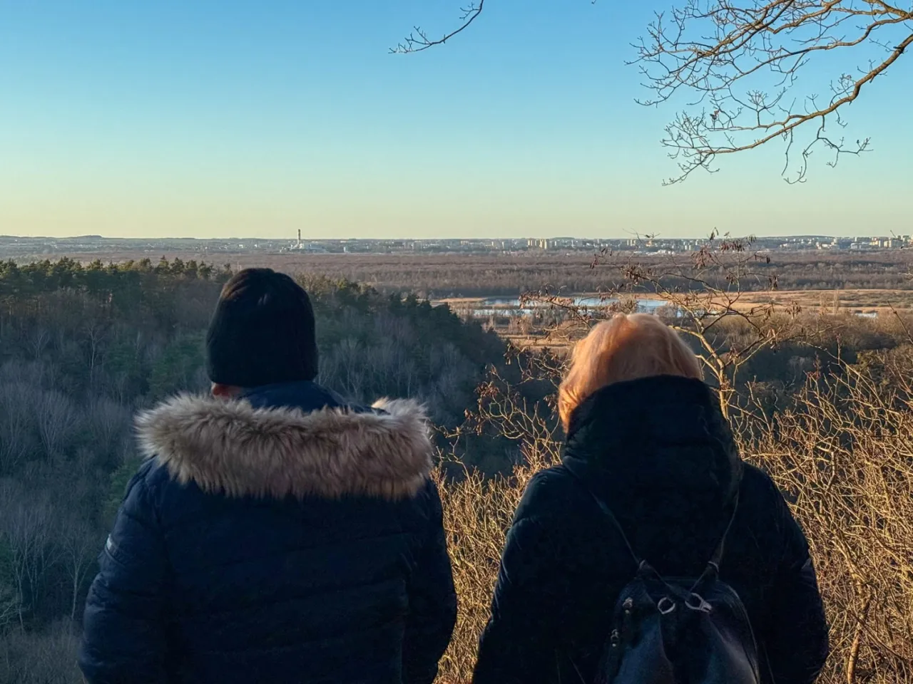 panoramiczny widok na Szczecin zimą