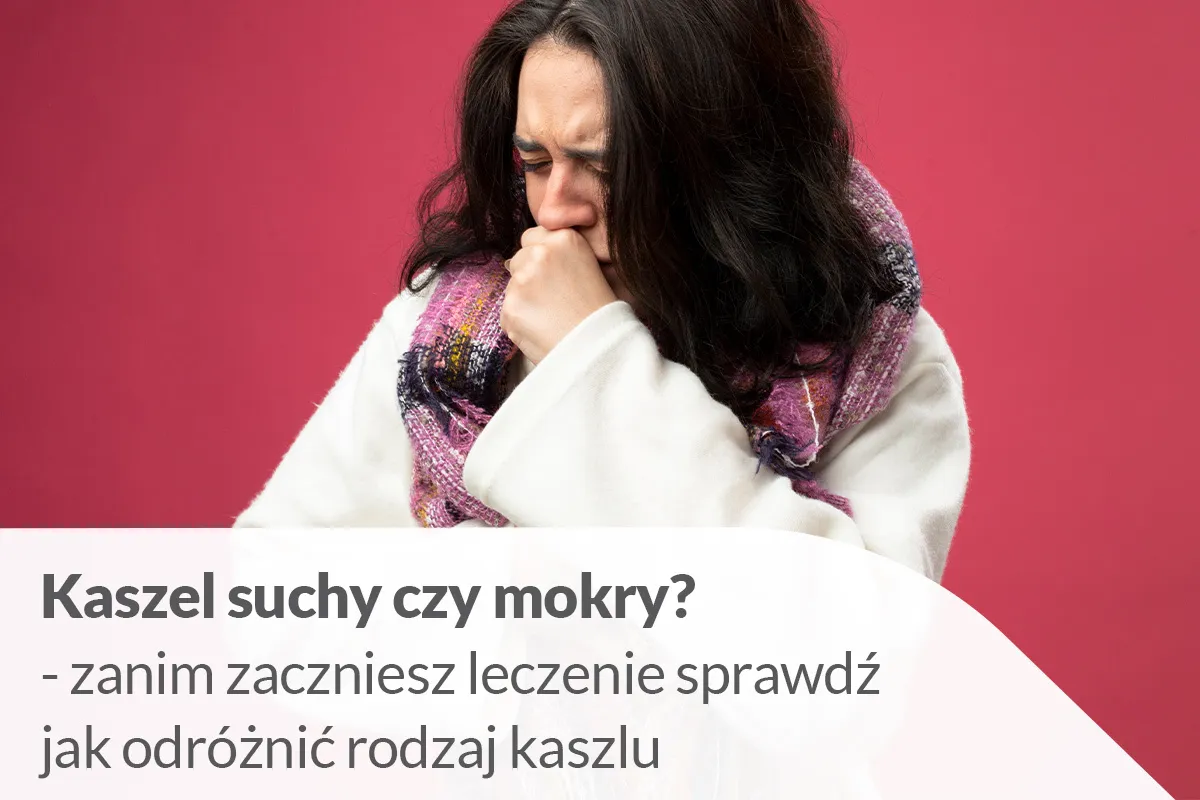 różnica kaszel suchy mokry infografika