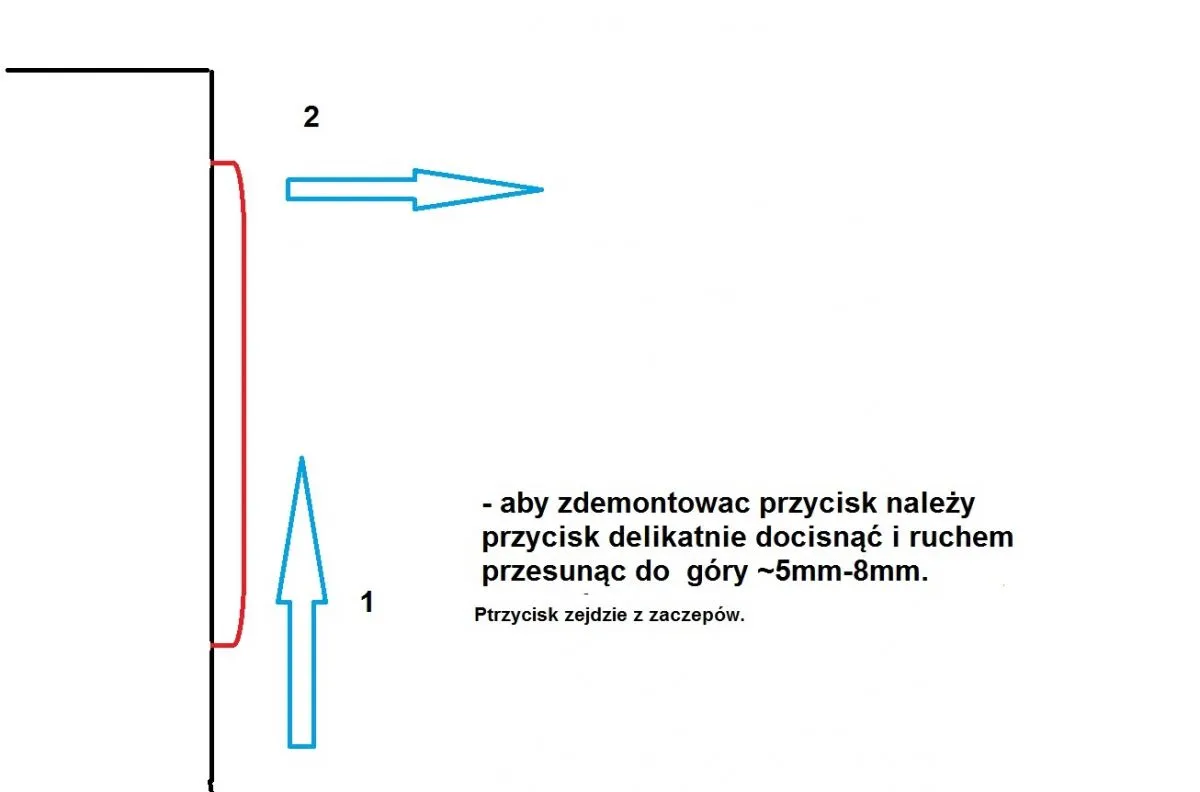 demontaż przycisku spłuczki podtynkowej cersanit