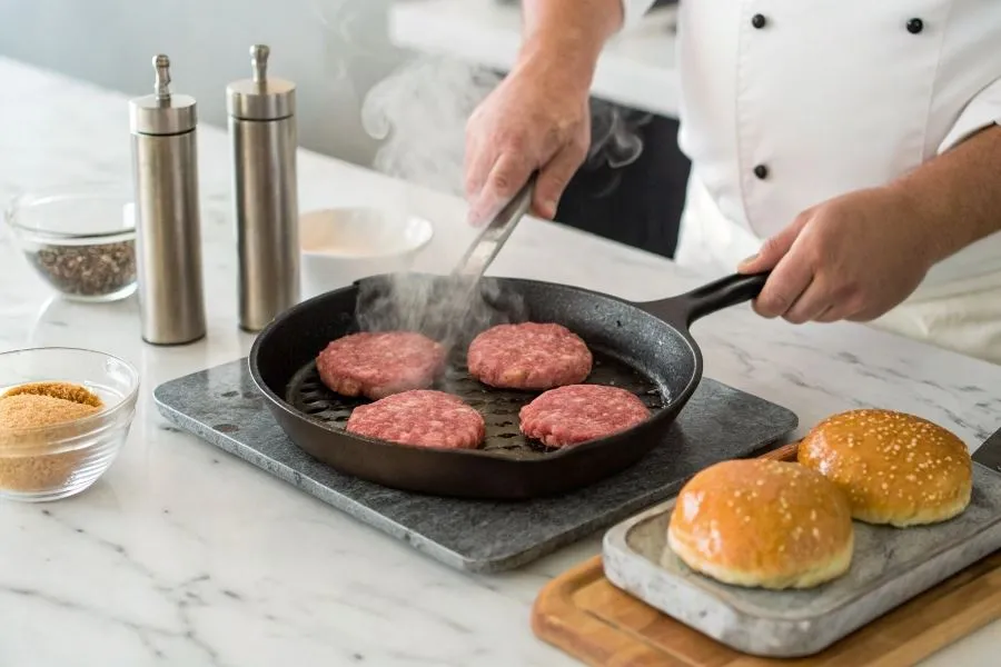 formowanie kotletów burgerowych