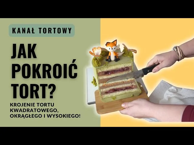 Schematy krojenia tortu kwadratowego i serca