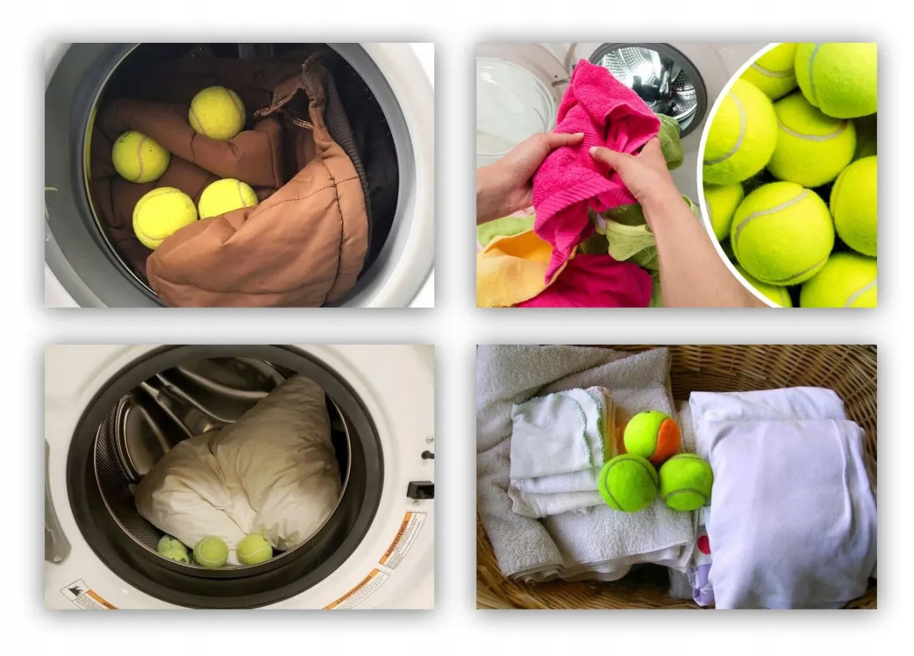 Piłeczki tenisowe do prania poduszek