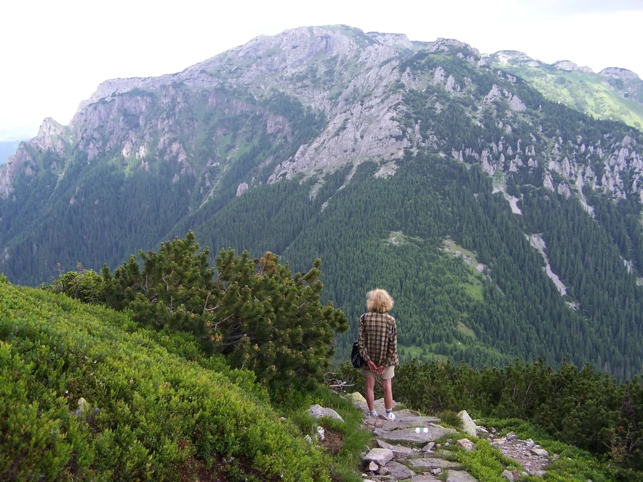 Widok na Kominiarski Wierch z sąsiednich szczytów