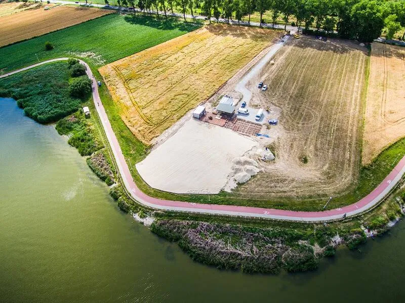 Zalew Zemborzycki widok z lotu ptaka