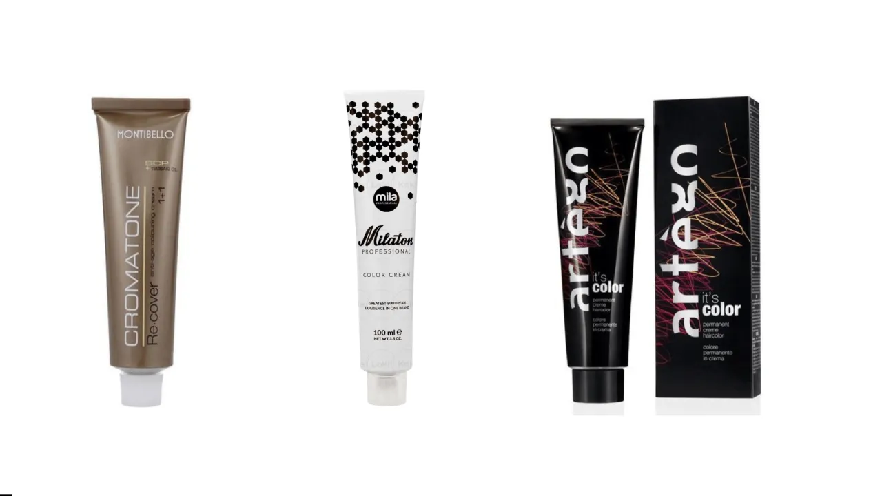 zestaw profesjonalnych farb do włosów