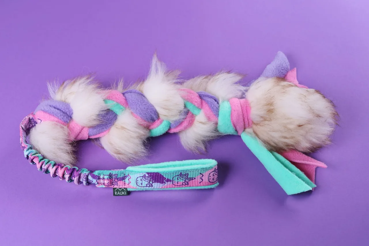 szarpak dla psa z warkocza ze skarpet