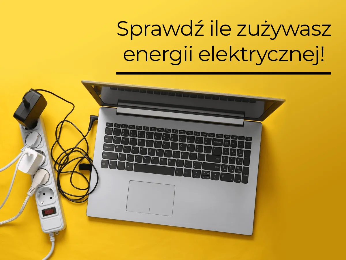 Laptop zużycie prądu infografika
