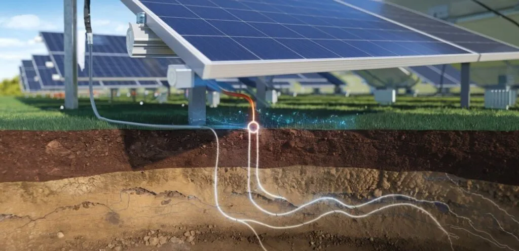 Uziemienie konstrukcji paneli fotowoltaicznych