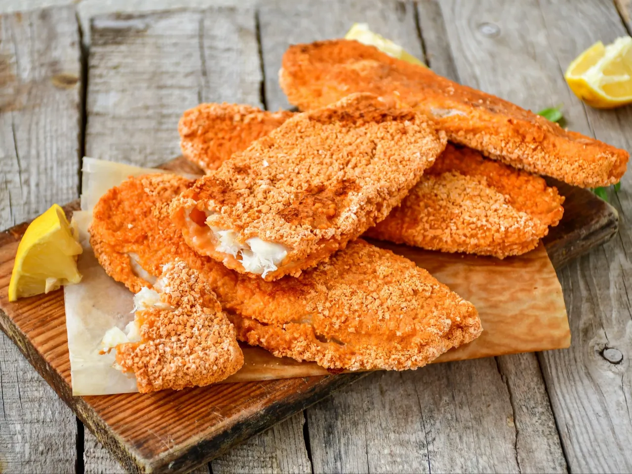 Chrupiące, złociste filety rybne w panierce, idealne do smażenia. Prosty sposób, jak smażyć mrożone ryby w panierce, by były pyszne.