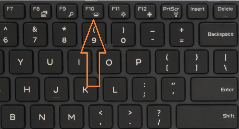 ikona podświetlenia klawiatury laptop HP