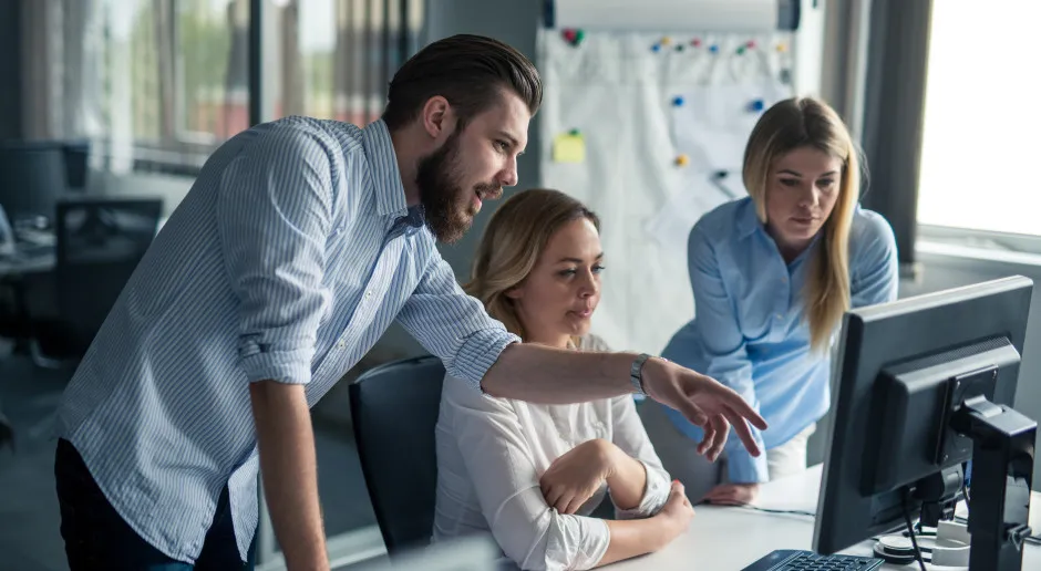 przedsiębiorca na szkoleniu komputerowym