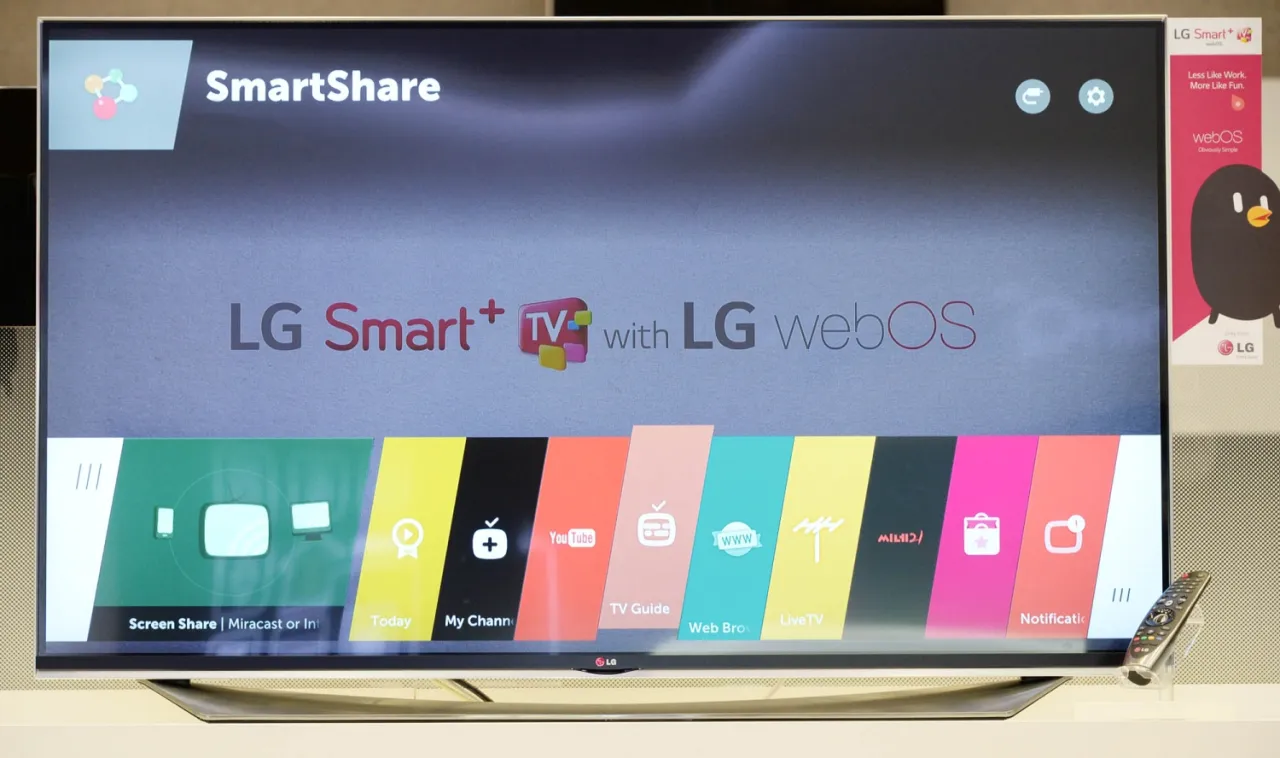 Ustawienia telewizora LG webOS aktualizacja