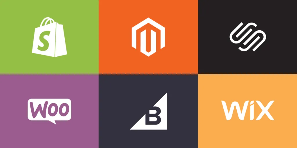 Logotypy platform SaaS e-commerce: Shoper, IdoSell, AtomStore, Shopify