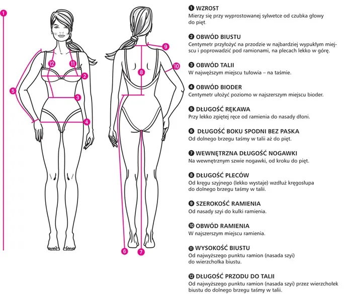 Jak prawidłowo zdjąć miarę do szycia bluzki