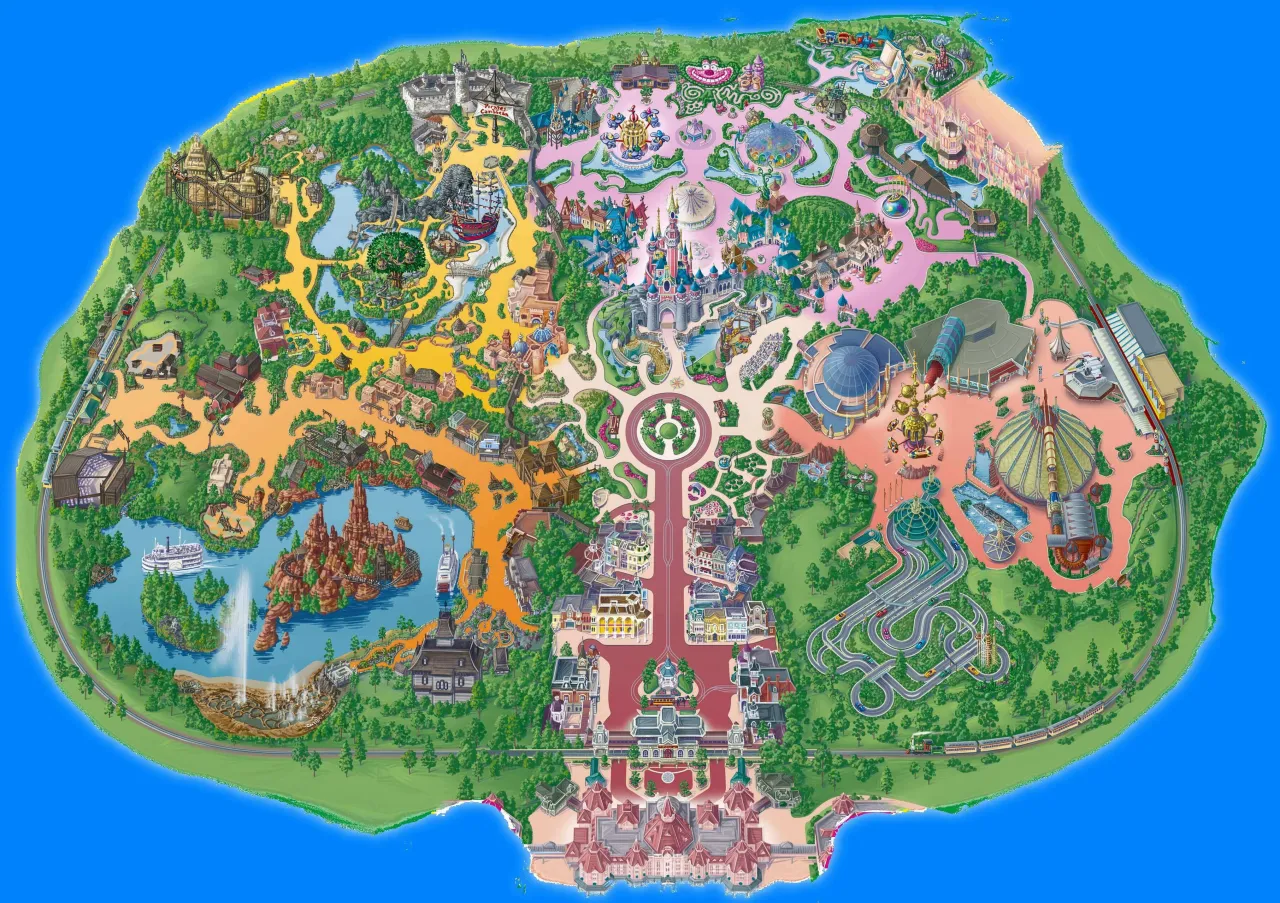 Disneyland Paris Parkkarte Übersicht