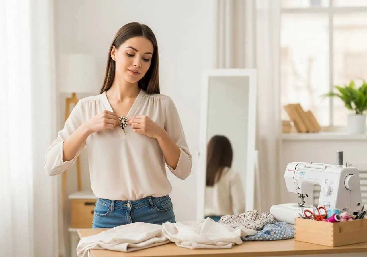 Proste przer&oacute;bki krawieckie dekolt