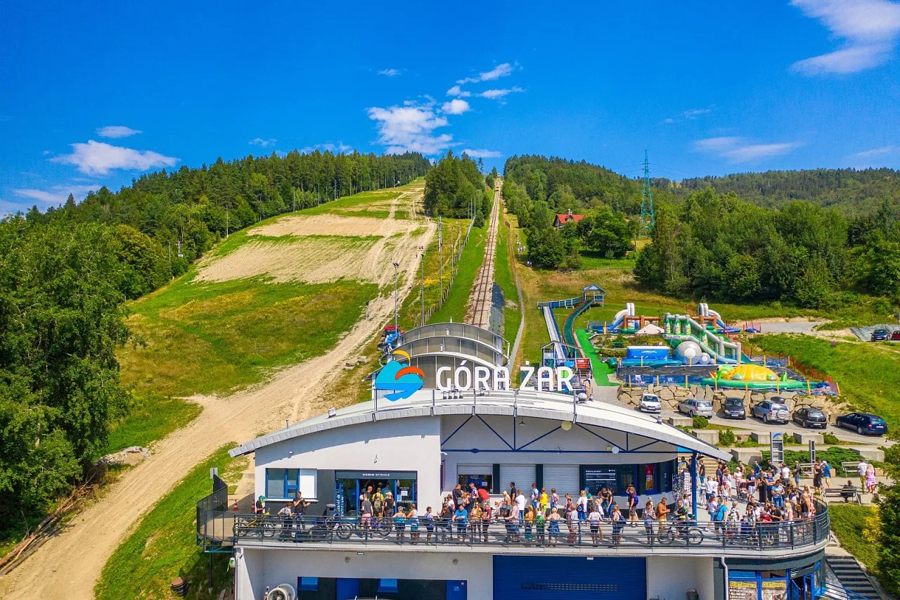 G&oacute;ra Żar panorama Beskid&oacute;w