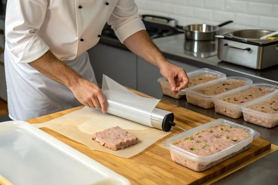 Przygotowanie pasztetu do mrożenia