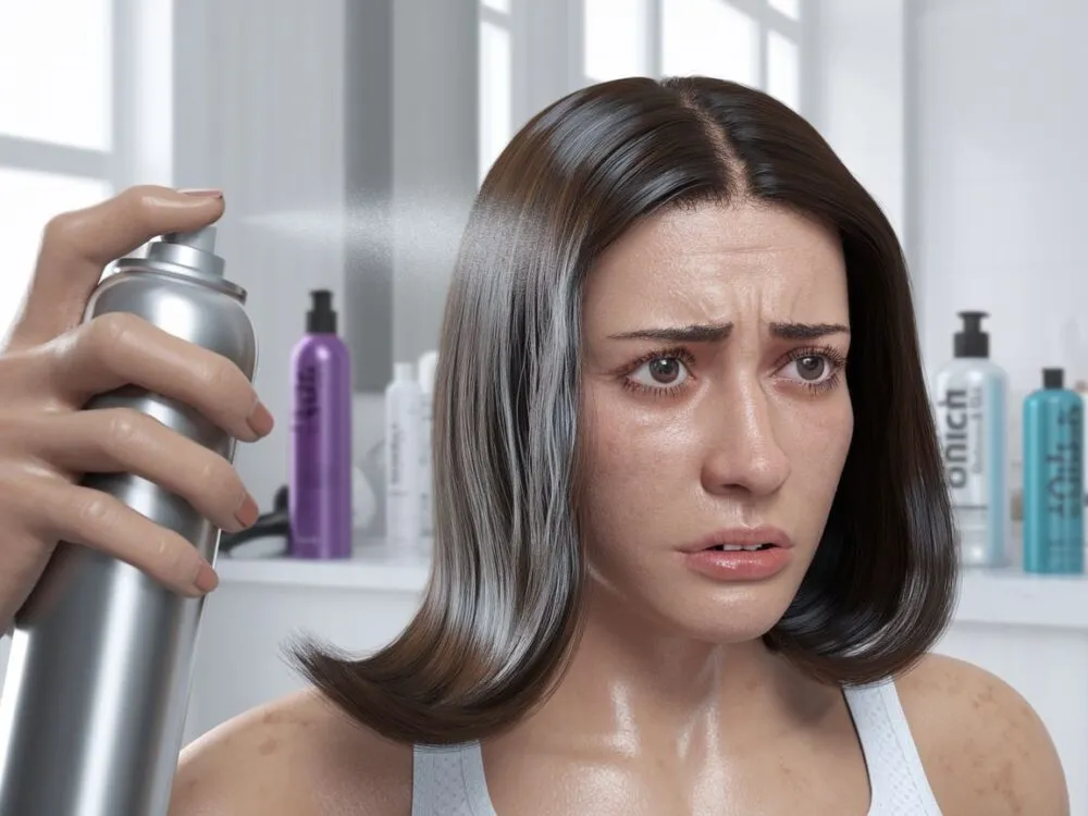 Błędy w aplikacji lakieru do włosów