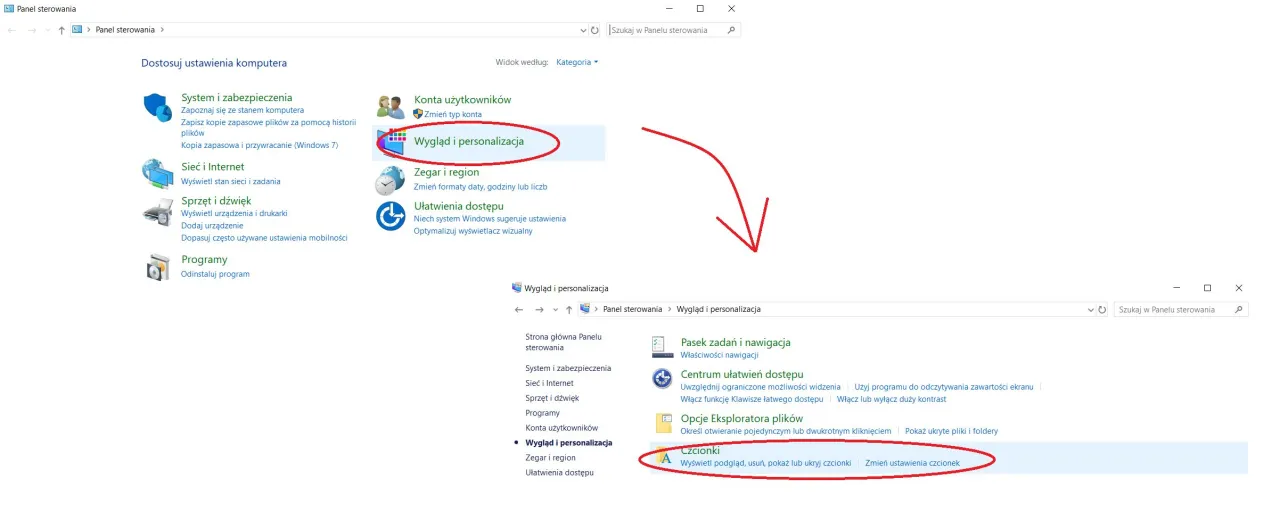Instalacja czcionki Windows Photoshop