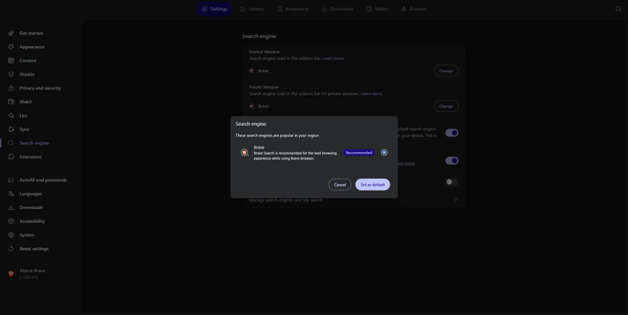 jak zmienić wyszukiwarkę na google w przeglądarce