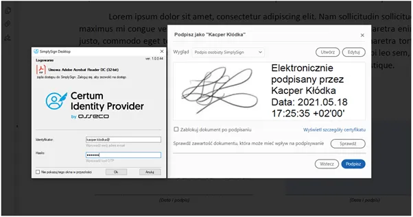 podpis elektroniczny, kwalifikowana pieczęć elektroniczna