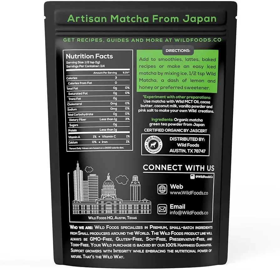 etykieta matcha japońska bio