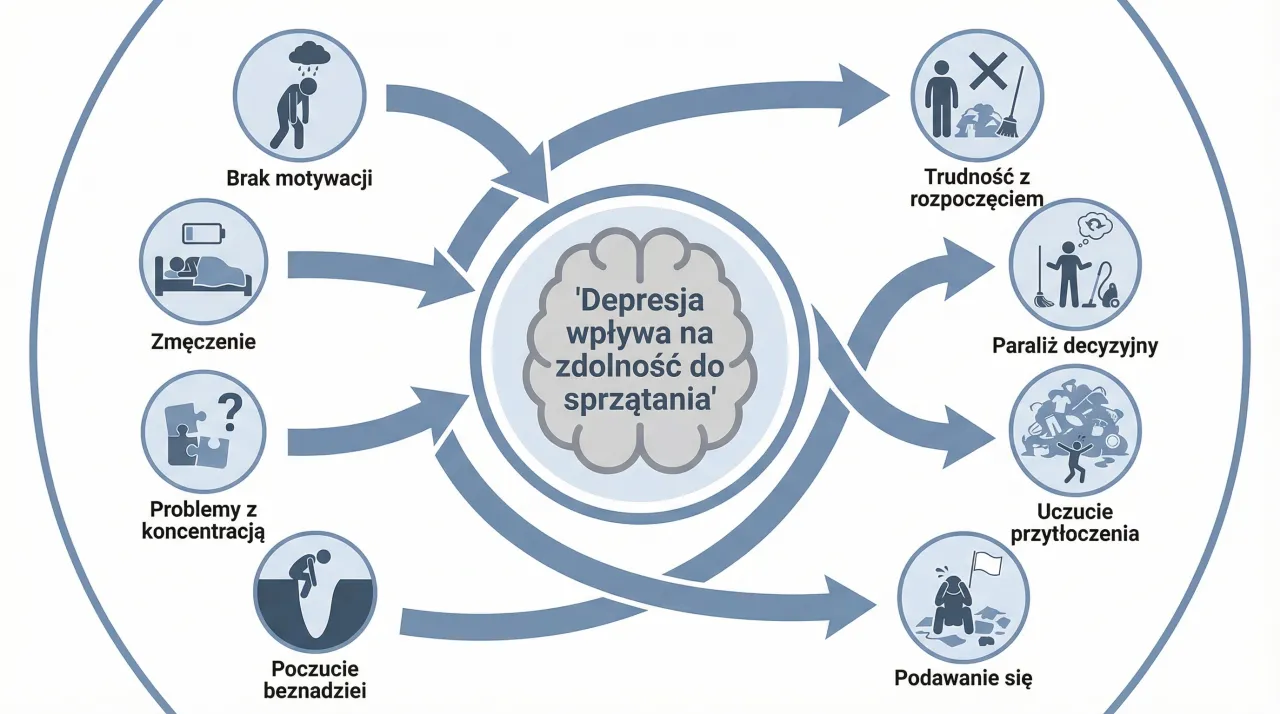 zmęczenie psychiczne objawy infografika