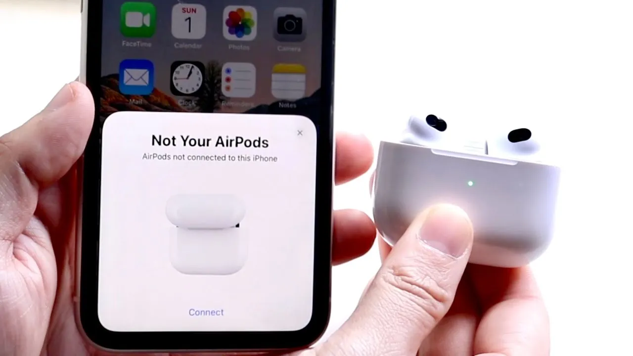 AirPods parowanie iPhone popup