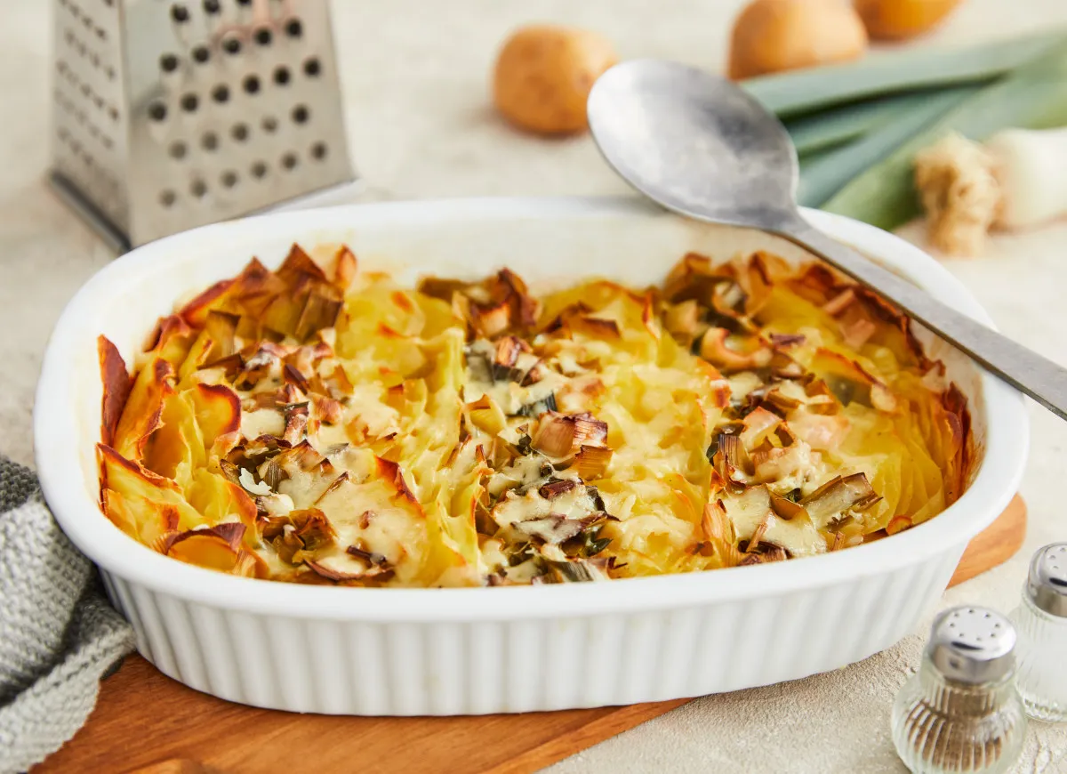 składniki zapiekanka ziemniaczana por